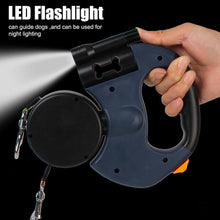 Load image into Gallery viewer, Dual Pet Retractable Leash Rope With LED Light Reflective Dual Pet Leash Lead For Dogs Cat Outdoor Traction Belt Walking Running Supplies