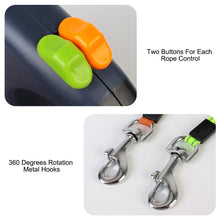 Load image into Gallery viewer, Dual Pet Retractable Leash Rope With LED Light Reflective Dual Pet Leash Lead For Dogs Cat Outdoor Traction Belt Walking Running Supplies