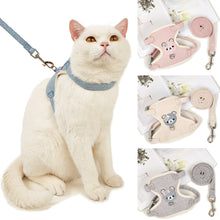 Load image into Gallery viewer, Small Pet Harness Leash Set Adjustable Puppy Cat Rabbit Guinea Pig Vest Leash Outdoor Dog Cat Collar Pet Supplies