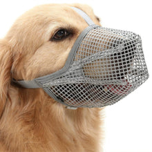 Load image into Gallery viewer, Anti Barking Dog Muzzle For Small Large Dogs Adjustable Mesh Breathable Pet Mouth Muzzles Nylon Straps Dog Accessories