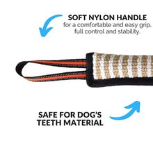 Load image into Gallery viewer, Pet Jute Chew Sticks Dog Bite Stick Pillow Puppy Toy with Rope Handles Dog Training Interactive Play Chewing Toys