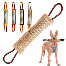 Load image into Gallery viewer, Pet Jute Chew Sticks Dog Bite Stick Pillow Puppy Toy with Rope Handles Dog Training Interactive Play Chewing Toys