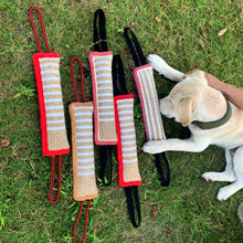 Load image into Gallery viewer, Pet Jute Chew Sticks Dog Bite Stick Pillow Puppy Toy with Rope Handles Dog Training Interactive Play Chewing Toys