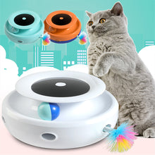 Load image into Gallery viewer, Interactive 2-in-1 Cat Toy Feather Stick Fun Ball Toy Set For Cat Dog Indoor Cat Teaser Cats Pet Turntable Catching Training Toy