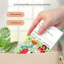 Load image into Gallery viewer, Portable Watercolor Painting Book 12 Sheets Coloring Book With Paint Brush Gouache Book Kids Graffiti Picture Drawing Stationery