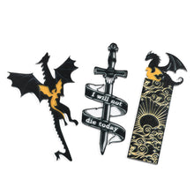 Load image into Gallery viewer, Anime Black Dragon Bookmarks Collection Gift for Book Lovers Acrylic Book Mark for Men Women Teacher Friend Kid Marker Reading