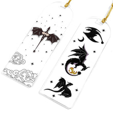 Load image into Gallery viewer, Anime Black Dragon Bookmarks Collection Gift for Book Lovers Acrylic Book Mark for Men Women Teacher Friend Kid Marker Reading