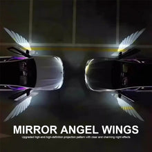 Load image into Gallery viewer, 2Pcs Car Rearview Mirror Welcome Angel Wings Light Dynamic Carpet Light Ambient Light Decorative Atmosphere Light