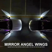Load image into Gallery viewer, 2Pcs Car Rearview Mirror Welcome Angel Wings Light Dynamic Carpet Light Ambient Light Decorative Atmosphere Light