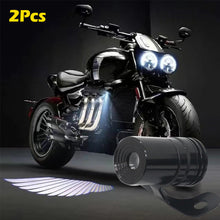 Load image into Gallery viewer, Pair Motorcycle LED Welcome Light Angel Wings Style Projection Lights For Motorcycle Modified Decorative Lamps Wing Lights