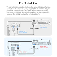 Load image into Gallery viewer, Car CarPlay Android Auto USB HUB Adapter Fit for Mazda 2 3 6 CX3 CX5 CX9 MX5 miata 2016-2019 TK78669U0C Mazda Retrofit Kit