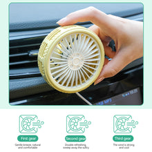 Load image into Gallery viewer, USB Car Fan Air Outlet LED Lighting Accessories Three-speed Fan Car Central Control Electrical Appliances