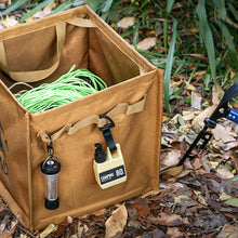 Load image into Gallery viewer, 33L Multifunctional Outdoor Collapsible Triangle Oxford Cloth Trash Can Portable Camping Debris Rope Storage Bag