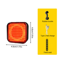 Load image into Gallery viewer, 1PC Mountain Bike Aluminum Alloy Taillight Creative Pattern 100LM LED Red Night Riding Warning Light