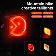 Load image into Gallery viewer, 1PC Mountain Bike Aluminum Alloy Taillight Creative Pattern 100LM LED Red Night Riding Warning Light