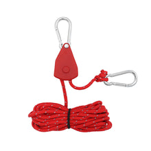 Load image into Gallery viewer, 4MM*4M Outdoor Camping Tent Wind Rope Metal Pulley Adjuster Thick High Reflective Adjustable Parachute Cord Camping Supplies