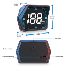 Load image into Gallery viewer, Car HUD Head Display Digital Speedometer GPS Speed Meter KMH MPH Dispaly USB for Truck Motorcycle Auto Part Accessories