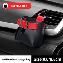 Load image into Gallery viewer, Car Air Outlet Clip Hooks Auto Interior Box Organizer Leather Pouch Storage Bag Phone Holder Pouch Accessories