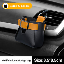 Load image into Gallery viewer, Car Air Outlet Clip Hooks Auto Interior Box Organizer Leather Pouch Storage Bag Phone Holder Pouch Accessories