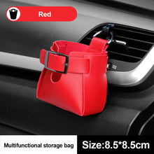 Load image into Gallery viewer, Car Air Outlet Clip Hooks Auto Interior Box Organizer Leather Pouch Storage Bag Phone Holder Pouch Accessories