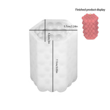Load image into Gallery viewer, 1Pc 3D Silicone Candle Mold Cylindrical Bubble Scented Aromatherapy Plaster Candle Mould DIY Cake Handmade Making Mold