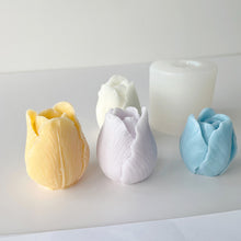 Load image into Gallery viewer, Tulip Candle Mold DIY Flower Expanded Fragrance Stone Handmade Soap Cake Decoration Baking Silicone Mold