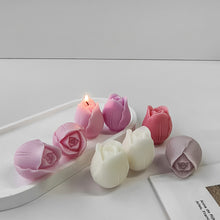 Load image into Gallery viewer, Tulip Candle Mold DIY Flower Expanded Fragrance Stone Handmade Soap Cake Decoration Baking Silicone Mold