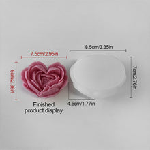 Load image into Gallery viewer, Love Flowers Mold DIY Heart Shaped Roses Aromatherapy Candle Epoxy Resin Plaster Mould Handmade Soap Silicone Molds