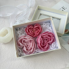 Load image into Gallery viewer, Love Flowers Mold DIY Heart Shaped Roses Aromatherapy Candle Epoxy Resin Plaster Mould Handmade Soap Silicone Molds