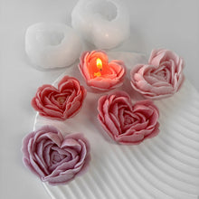 Load image into Gallery viewer, Love Flowers Mold DIY Heart Shaped Roses Aromatherapy Candle Epoxy Resin Plaster Mould Handmade Soap Silicone Molds