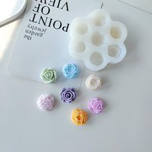 Load image into Gallery viewer, 7 in 1 Flower Silicone Mold DIY Rose Peony Aroma Candle Making Mould Epoxy Resin Plaster Gypsum Ornaments Handmade Soap Mould