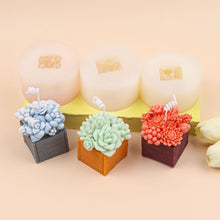 Load image into Gallery viewer, Succulent Flower Pot Silicone Mold DIY Flower Plant Gypsum Candle Making Resin Soap Mould Handmade Cement Clay Molds Home Decor