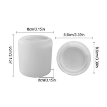 Load image into Gallery viewer, Round Candle Jar Concrete Mold DIY Handmade Fragrance Candle Wax Storage Box Cement Plaster Silicone Molds Home Craft Decoration