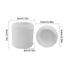 Load image into Gallery viewer, Round Candle Jar Concrete Mold DIY Handmade Fragrance Candle Wax Storage Box Cement Plaster Silicone Molds Home Craft Decoration