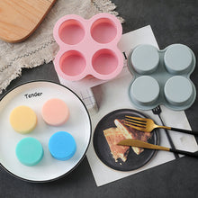 Load image into Gallery viewer, Air Fryer Egg Mold Round Shape Eggs Mold 4 Cavity Non-Stick Silicone Air Fryer Egg Pan Egg Steamer Cooking Mold Fried Egg Tool