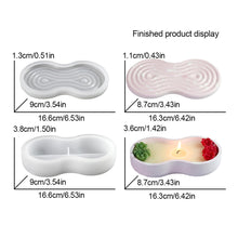 Load image into Gallery viewer, Striped Bow Candle Jar Concrete Mold DIY Handmade Fragrance Candle Wax Storage Box Cement Plaster Silicone Molds Home Craft Decoration