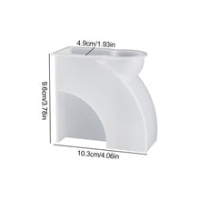 Load image into Gallery viewer, L-Shape Candle Holder Silicone Mold Crystal Mirror Epoxy Resin Mould DIY Cement Gypsum Arched Mould Candlestick Home Decor