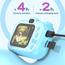 Load image into Gallery viewer, 1080P Kids Dual Lens Digital Camera 2.0 Inch IPS Screen 180° Rotatable Lens with Neck Strap Tripod Birthday Christmas Gift