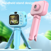 Load image into Gallery viewer, 1080P Kids Dual Lens Digital Camera 2.0 Inch IPS Screen 180° Rotatable Lens with Neck Strap Tripod Birthday Christmas Gift