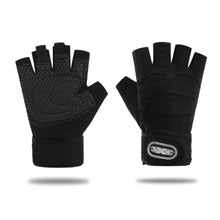 Load image into Gallery viewer, 1Pair Half Finger Fitness Gloves With Wrist Guard Non-Slip Breathable Cycling Gloves Sports Training Equipment
