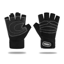 Load image into Gallery viewer, 1Pair Half Finger Fitness Gloves With Wrist Guard Non-Slip Breathable Cycling Gloves Sports Training Equipment