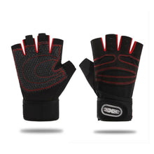 Load image into Gallery viewer, 1Pair Half Finger Fitness Gloves With Wrist Guard Non-Slip Breathable Cycling Gloves Sports Training Equipment