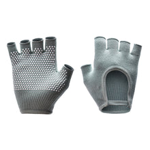 Load image into Gallery viewer, 1Pair Women's Half-Finger Bare Back Yoga Gloves Non-Slip Breathable Fitness Cycling Pilates Cotton Gloves