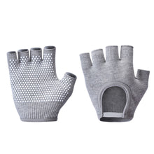 Load image into Gallery viewer, 1Pair Women's Half-Finger Bare Back Yoga Gloves Non-Slip Breathable Fitness Cycling Pilates Cotton Gloves