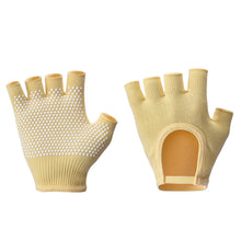 Load image into Gallery viewer, 1Pair Women's Half-Finger Bare Back Yoga Gloves Non-Slip Breathable Fitness Cycling Pilates Cotton Gloves