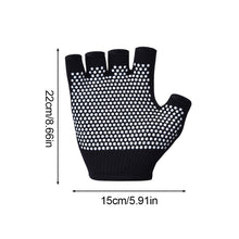 Load image into Gallery viewer, 1Pair Women's Half-Finger Bare Back Yoga Gloves Non-Slip Breathable Fitness Cycling Pilates Cotton Gloves