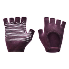 Load image into Gallery viewer, 1Pair Women's Half-Finger Bare Back Yoga Gloves Non-Slip Breathable Fitness Cycling Pilates Cotton Gloves