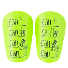 Load image into Gallery viewer, 1Pair Can't Pattern Professional Football Shin Guard PU Thick Anti-Collision And Shock-Absorbing Insert Board Sports Protective Supplies