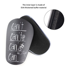 Load image into Gallery viewer, 1Pair Can't Pattern Professional Football Shin Guard PU Thick Anti-Collision And Shock-Absorbing Insert Board Sports Protective Supplies