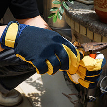Load image into Gallery viewer, 1Pair Safety Work Gloves Builder Gloves Gardening Gloves Light-Duty Mechanic Gloves Imitation Sheepskin for Men Women